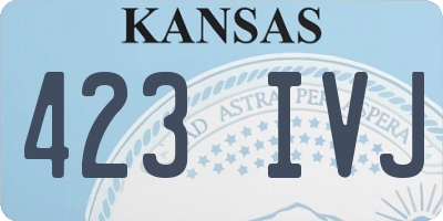 KS license plate 423IVJ