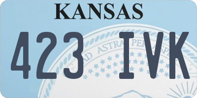 KS license plate 423IVK