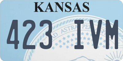 KS license plate 423IVM