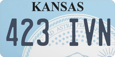 KS license plate 423IVN