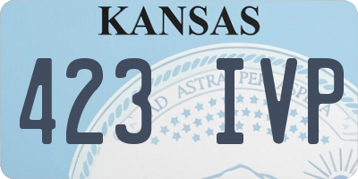 KS license plate 423IVP