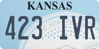 KS license plate 423IVR