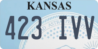 KS license plate 423IVV