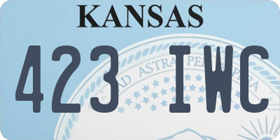KS license plate 423IWC