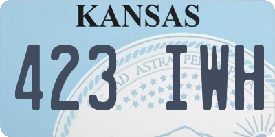 KS license plate 423IWH