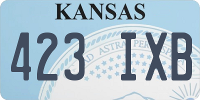 KS license plate 423IXB