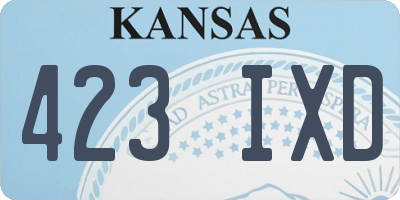 KS license plate 423IXD