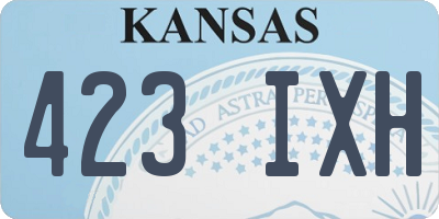 KS license plate 423IXH