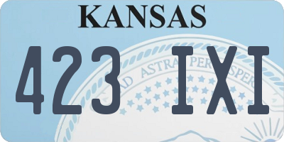 KS license plate 423IXI