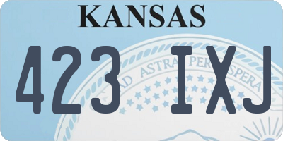 KS license plate 423IXJ