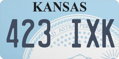 KS license plate 423IXK