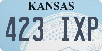 KS license plate 423IXP