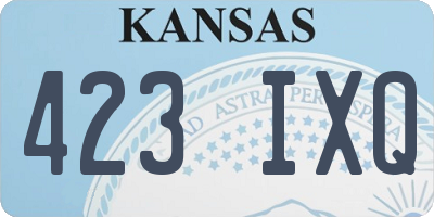 KS license plate 423IXQ