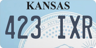 KS license plate 423IXR