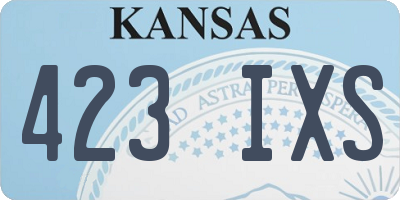 KS license plate 423IXS
