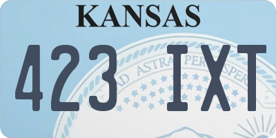 KS license plate 423IXT