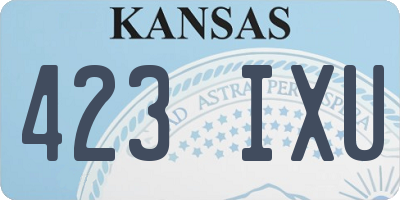 KS license plate 423IXU