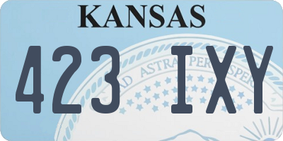 KS license plate 423IXY