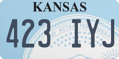KS license plate 423IYJ