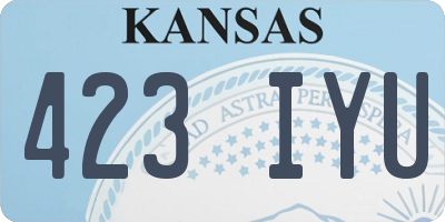 KS license plate 423IYU