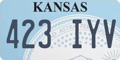 KS license plate 423IYV