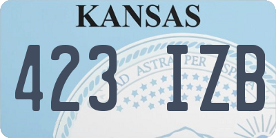 KS license plate 423IZB