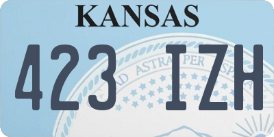 KS license plate 423IZH