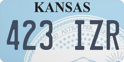 KS license plate 423IZR