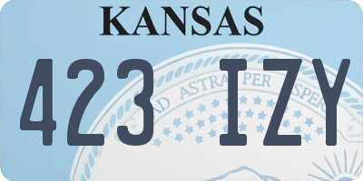 KS license plate 423IZY