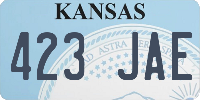 KS license plate 423JAE