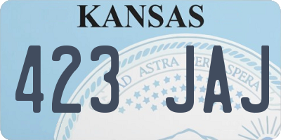 KS license plate 423JAJ