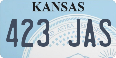 KS license plate 423JAS