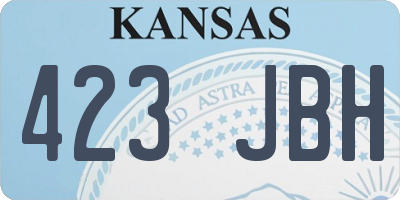 KS license plate 423JBH