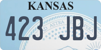 KS license plate 423JBJ