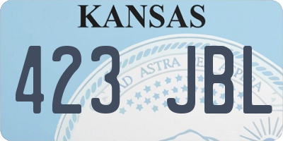 KS license plate 423JBL