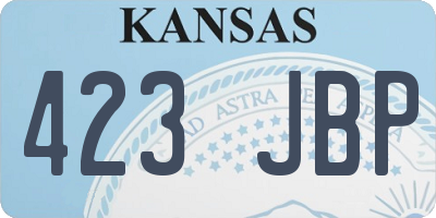 KS license plate 423JBP