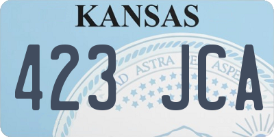 KS license plate 423JCA