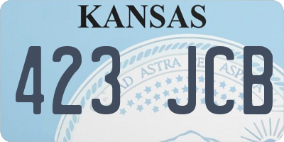 KS license plate 423JCB