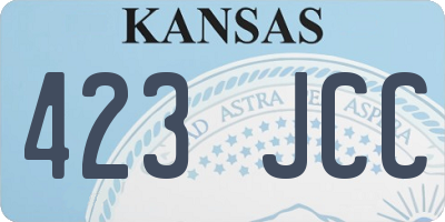 KS license plate 423JCC