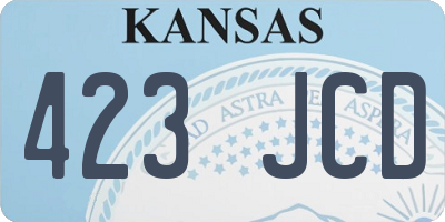 KS license plate 423JCD