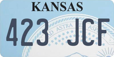 KS license plate 423JCF