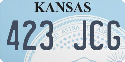 KS license plate 423JCG