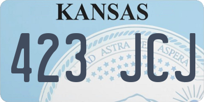 KS license plate 423JCJ