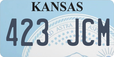 KS license plate 423JCM