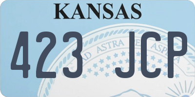 KS license plate 423JCP