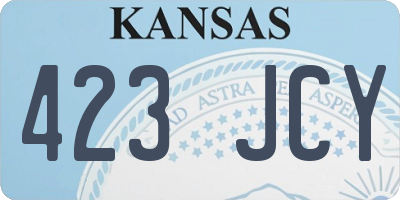 KS license plate 423JCY
