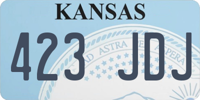 KS license plate 423JDJ