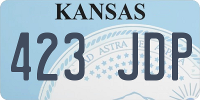 KS license plate 423JDP