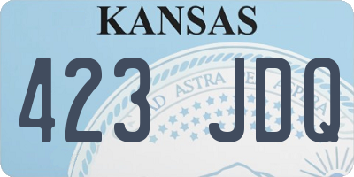 KS license plate 423JDQ