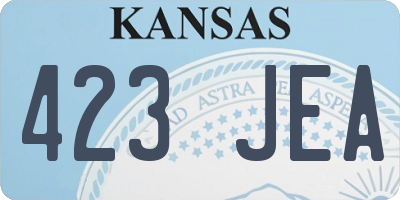 KS license plate 423JEA